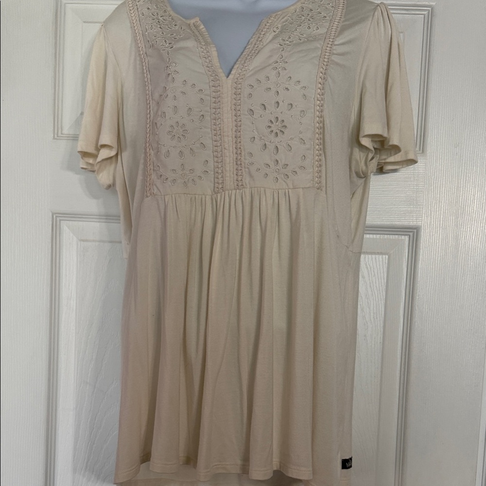 Matilda Jane Cream Floral Eyelet Top